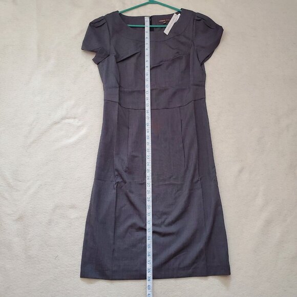 ADRIENNE VITTADINI Gray Short Sleeve Sheath Pencil Dress Size 8 - Picture 5 of 7
